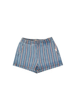 Load image into Gallery viewer, Tinycottons / KID / Stripes Multicolor Short / Light Blue Denim