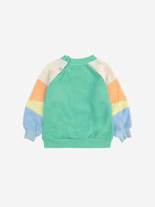 Bobo Choses / BABY / Terry Cloth Sweatshirt / Green Color Block