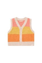 Load image into Gallery viewer, Tinycottons / KID / Color Block Tiny Vest / Peach - Eggnog - Summer Red