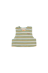 Tinycottons / KID / Stripes Multicolor Sleeveless Tee / Light Cream