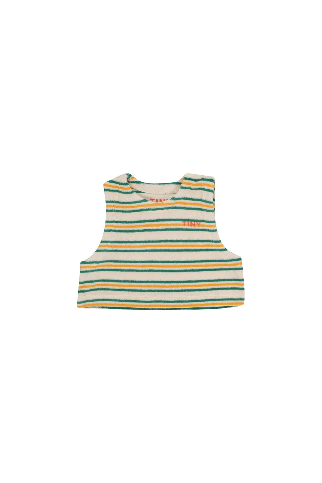 Tinycottons / KID / Stripes Multicolor Sleeveless Tee / Light Cream