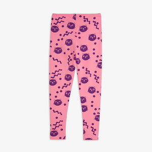 Mini Rodini / PRE SS25 / Leggings / Squiggly Cat AOP / Pink