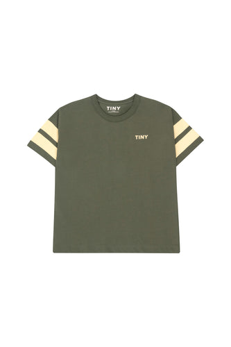 Tinycottons / KID / Stripes Tee / Khaki