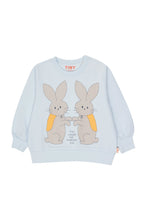 Load image into Gallery viewer, Tinycottons / KID / Bunnies Graphic Sweatshirt / Pastel Blue