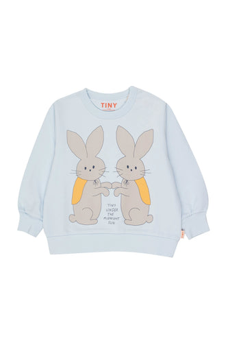 Tinycottons / KID / Bunnies Graphic Sweatshirt / Pastel Blue