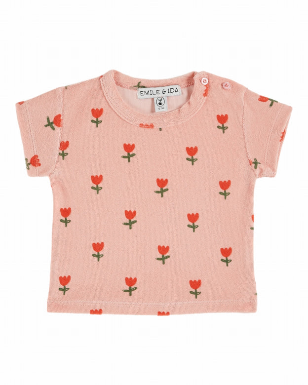 Emile et Ida / BABY / Terry T-Shirt / Grande Tulip Blos