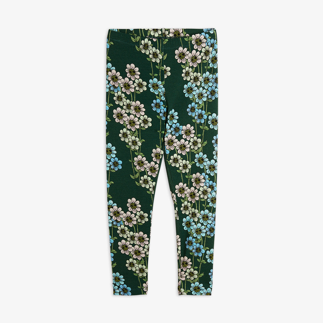 Mini Rodini / Leggings / Daisies AOP / Green