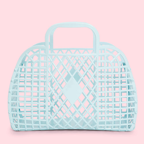 Sunjellies / Large Retro Basket / Blue