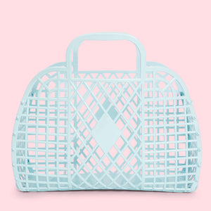 Sunjellies / Large Retro Basket / Blue