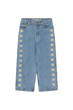 Load image into Gallery viewer, Tinycottons / KID / Daisies Straight Jeans / Light Wash Denim