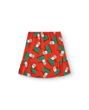 Load image into Gallery viewer, The Animals Observatory / SPRAY PRE-AW24 / KID / Slug Skirt / Red