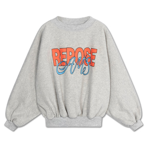 Repose AMS / Iris Crop Sweater / Light Mixed Grey