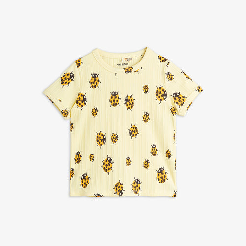 Mini Rodini / Short Sleeve T-Shirt / Ladybugs AOP / Yellow