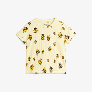 Mini Rodini / Short Sleeve T-Shirt / Ladybugs AOP / Yellow