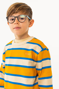 Tinycottons / KID / Stripes Sweatshirt / Vanilla - Mustard