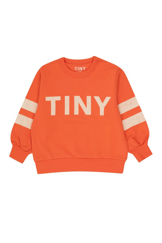 Tinycottons / KID / Stripes Logo Sweatshirt / Summer Red