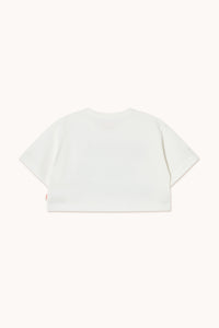 Tinycottons / KID / The Sun Graphic Crop Tee / Offwhite