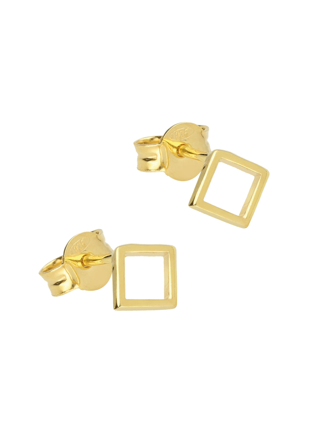 Selva Sauvage / Earring Stud / Open Square / Gold