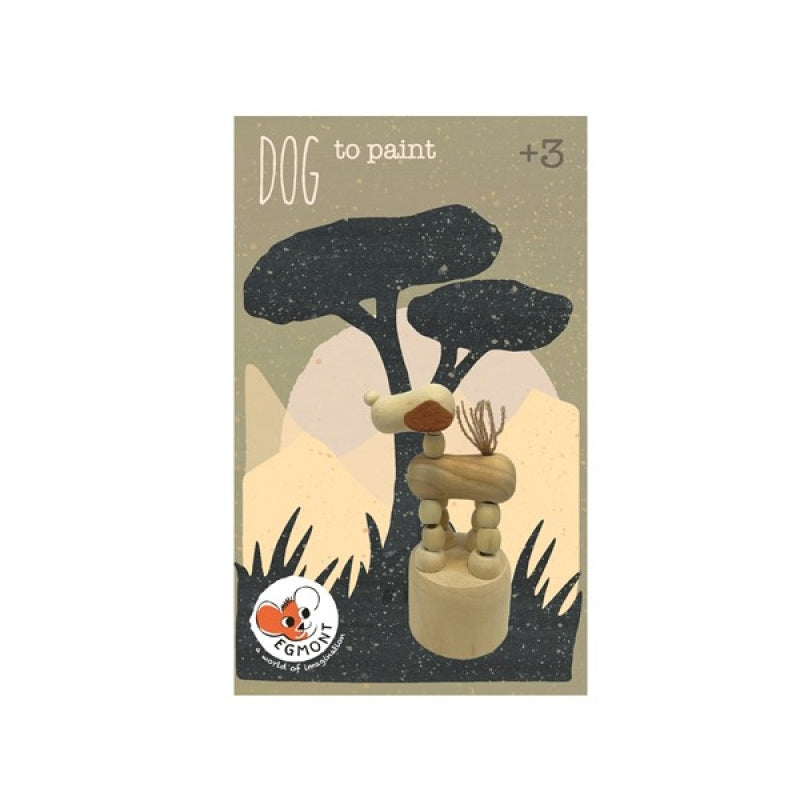 Egmont Toys / Wooden Dog Push-Up To Paint