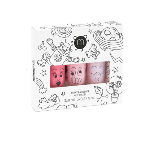 Nailmatic Kids / Water-based nail polish / Set of 3 / Party