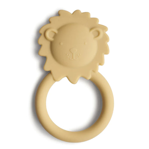 Mushie / Teether / Lion / Soft Yellow